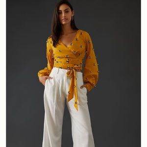 Maeve Long-Sleeve Wrap Top - NWOT